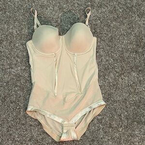 NEVER WORN shapewear Beige Bodysuit with Underwire